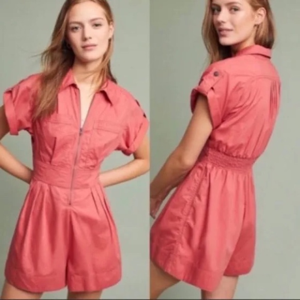 Coral Short Sleeve Jumpsuit